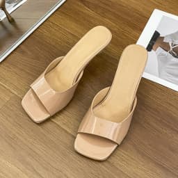 Women High Heel Sandals Summer New Fashion Square Toe Open Toe Women Elegant Casual Comfortable Black High Heel Sandals