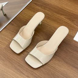 Women High Heel Sandals Summer New Fashion Square Toe Open Toe Women Elegant Casual Comfortable Black High Heel Sandals