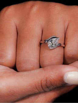 925 Sterling Silver Fashion Twisted Water Drop Zircon Ring For Women Engagement Wedding Luxury High Quality Fine Jewelry