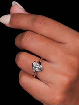 925 Sterling Silver Fashion Twisted Water Drop Zircon Ring For Women Engagement Wedding Luxury High Quality Fine Jewelry
