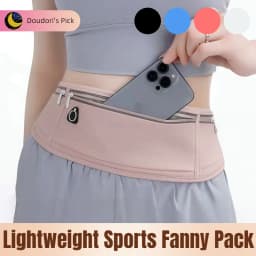 Men's and Women's Travel Outdoor Running Fitness Sports Waterproof Breathable Adjustable Elastic Webbing Lightweight Waist Bag