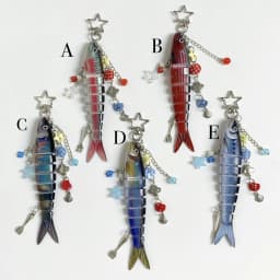 Fish Keychain Bionic fish bait keychain, ocean small fish multi-section fish Luya bag pendant cross-border