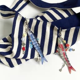 Fish Keychain Bionic fish bait keychain, ocean small fish multi-section fish Luya bag pendant cross-border
