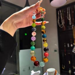 Minar Handmade Candy Color Natural Stone Crystal Semi-precious Stones Beaded Necklace for Women Real Gold Plated Copper Chain