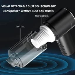 2025 High Power Portable Vacuum Cleaner Mini Cordless 6000PA Strong Suction Rechargeable Dust Collector for Cars Keyboard Gaps