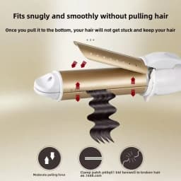 2 IN 1 Gold Negative Ion Dual Use Hair Straightening And Curling Iron Clamp Home Use Hair Styling Tool For All Hair