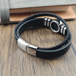 New Design Tree of Life Men's Leather Bracelet Stainless Steel Irregular Accessories Punk Bangles Charm Jewelry Gift