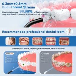 Water Floss D52 Portable Water Flosser USB Rechargeable Oral Water Jet Floss Tooth Pick 4 Jet Tip 300ml 3 Modes Teeth Clean