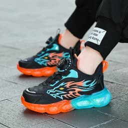 Fashion Children's Leather Casual Shoes For Boy Sneakers Breathable Kids School Walking Non-slip Sport Running Shoes Outdoor