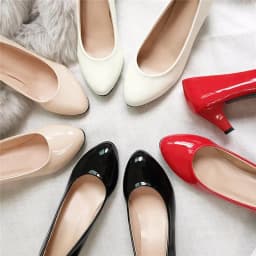 Women's Low Heeled Shoes with Pointed Toes and Shallow Mouth Seasonal Single Shoes Fashionable Thick Heeled Ladies Work Shoes