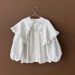 2025 Russian Spring and Autumn Girls Top Cotton Embroidery Spring and Autumn Falling Shoulders Casual Lace Style Doll Shirt