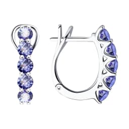 Tanzanite Clip Earrings 925 Sterling Silver Earring Round Earrings Fashion Jewelry