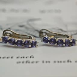 Tanzanite Clip Earrings 925 Sterling Silver Earring Round Earrings Fashion Jewelry
