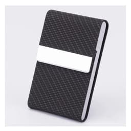 Business Card Holder PU Leather & Stainless Steel Business Card Case for Men Women Slim Name Cards Holder RFID Magnetic Closure