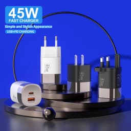 Lenovo Multi-Port 45W A+C Charger QC3.0 Fast Charging Adapter PD20Q 5V/2A Portable Power Adapter EU/US/UK Plug For iPhone iPad