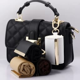 Reusable Mini Keychain Tote Bag with Key Ring Expandable Shopping Bag Foldable Supermarket Eco-Friendly Bag Daily & Accessory