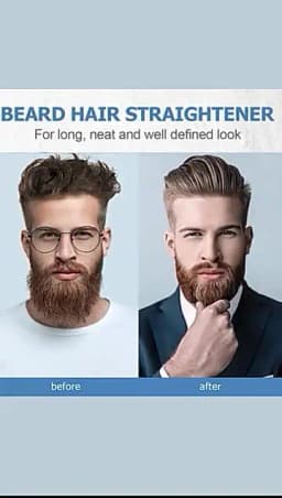 Multifunctional Quick Hair Beard Straightener Men's Hair Straightening Flat Iron Heated Hair Comb Electric Men Hair Beard Styler