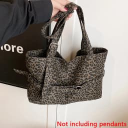 Casual Large-Capacity Leopard Print Women's Bag New Lightweight Versatile Shoulder Bag Relaxed Commuting Tote Bag