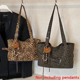 Casual Large-Capacity Leopard Print Women's Bag New Lightweight Versatile Shoulder Bag Relaxed Commuting Tote Bag