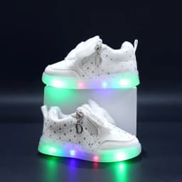 Mgo Kidss New Spring Bow-Knot Pink Princess Shoes, Casual Sports Comfortable Korean-Style Kidsren's Shoes for Kidsren Aged 1-6 Years Old with Light-Up Lights for Girls, Sports Girls' Kidsren's Shoes
