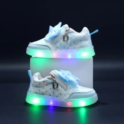 Mgo Kidss New Spring Bow-Knot Pink Princess Shoes, Casual Sports Comfortable Korean-Style Kidsren's Shoes for Kidsren Aged 1-6 Years Old with Light-Up Lights for Girls, Sports Girls' Kidsren's Shoes
