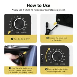 12V Car Ozone Generator 15000mg/h Portable Ozone Machine O3 Air Purifier Ozonator Odor Eliminator for Car Remove Formaldehyde