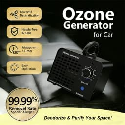 12V Car Ozone Generator 15000mg/h Portable Ozone Machine O3 Air Purifier Ozonator Odor Eliminator for Car Remove Formaldehyde