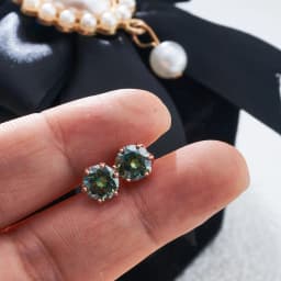 0.5-2CT Rose Gold Plated 925 Sterling Silver Sparkling Moissanite Stud Earrings Classic Gift For Women