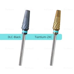 HYTOOS Safety 5 in 1 Pro Nail Drill Bits DLC/Titanium Carbide Tapered Nail Bit for Gel Removal File Drills Accessories Tools