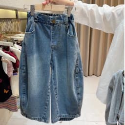 Girls Jeans 2025 New Spring Autumn Fashionable and Casual Korean Thin and Trendy Little Girls Straight Leg Pants Loose Casual