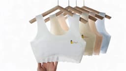 3pcs Girls Solid Color Bra Teen Developmental Vest Bra Pupil Thin Ice Silk Seamless Middle School Students Comfortable Underwear