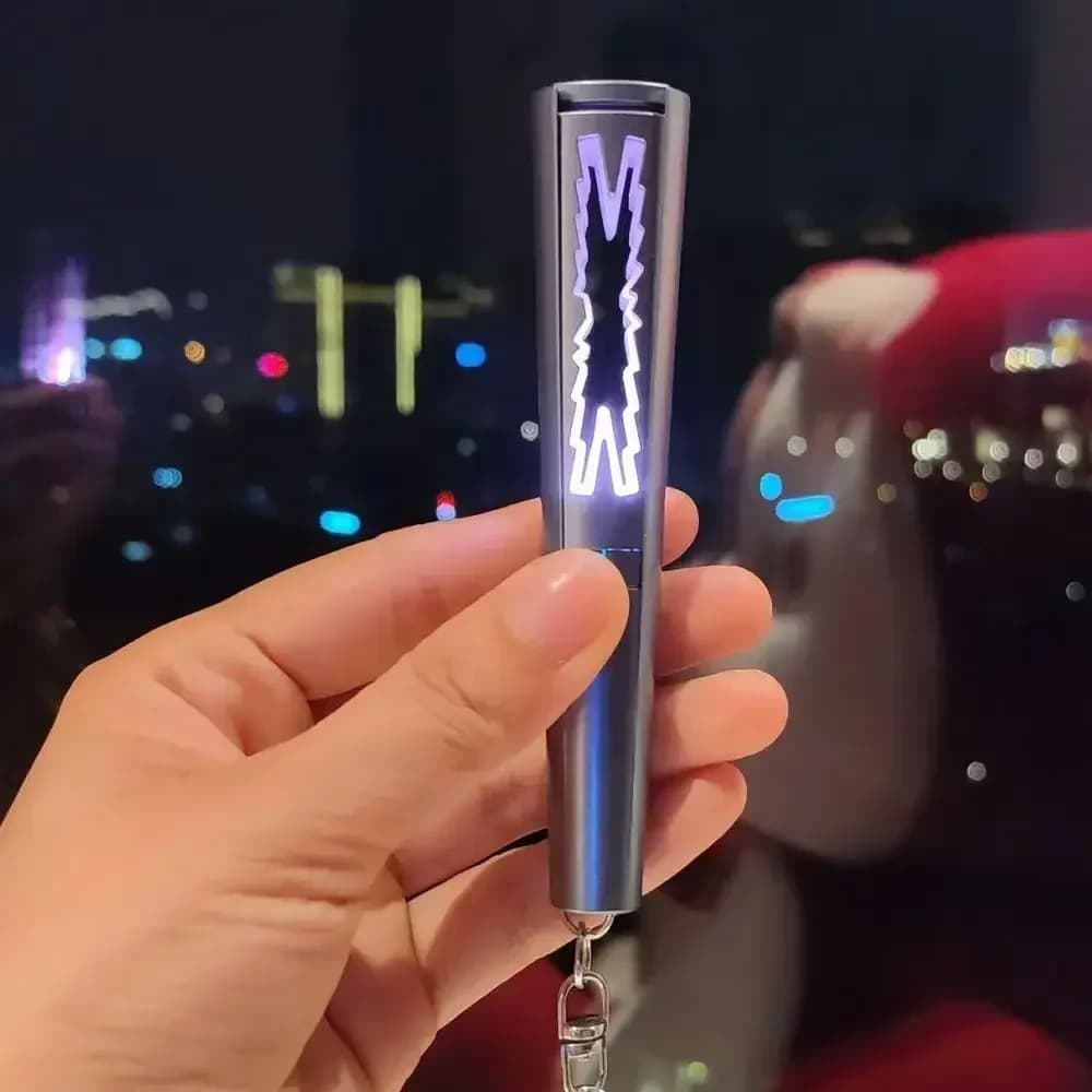 Cute OP4 LED Light Sticks Lamp Keyring Glow Sticks Multiple colour Switchable Glow Sticks Keychain for Parties Concerts Weddings
