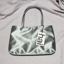 Women's Silk Satin Small Square Tote Bag - Solid Color Double Strap Versatile Underarm Fashion Handbag