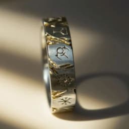 Retro Star Dome Rune Impression Ring for Men and Women Exquisite Fashion Creative Simple Versatile Ring