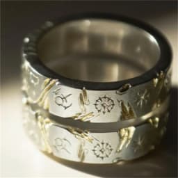 Retro Star Dome Rune Impression Ring for Men and Women Exquisite Fashion Creative Simple Versatile Ring