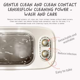 Upgrade Ultrasonic Cleaner 48Khz High Frequency White Machine for Contact Lens Glasses Jewelry Cleaning