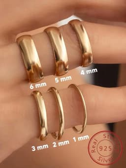Shestyle 925 Sterling Silver Plain 1mm 2mm 3mm 4mm Aperture Fashion Ring For Women Daily Wear Party High Quality Fine Jewelry