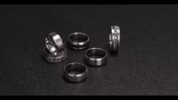 Bobisty 6Pcs Mens Rings 316L Stainless Steel for Men Women Vintage Thumb Engagement Ring Wedding Band Fidget Ring Set Jewel Gift