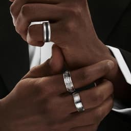 Bobisty 6Pcs Mens Rings 316L Stainless Steel for Men Women Vintage Thumb Engagement Ring Wedding Band Fidget Ring Set Jewel Gift
