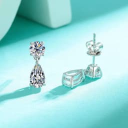 Taoyu 3CT 925 Sterling Silver Moissanite Earrings For Women Men Zircon Drop Earrings Minimalist Fine Jewelry D VVS1 Diamond Gift