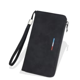 New Men's Long Wallet Zipper Design Multi-Card Slots Large Capacity for Phone & Coins High Quality Male Clutch Style