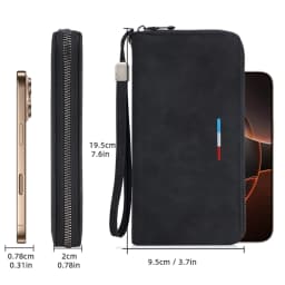 New Men's Long Wallet Zipper Design Multi-Card Slots Large Capacity for Phone & Coins High Quality Male Clutch Style