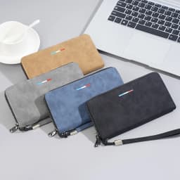 New Men's Long Wallet Zipper Design Multi-Card Slots Large Capacity for Phone & Coins High Quality Male Clutch Style