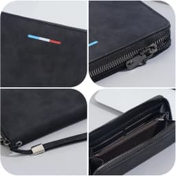 New Men's Long Wallet Zipper Design Multi-Card Slots Large Capacity for Phone & Coins High Quality Male Clutch Style