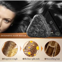 Natural Black Hair Shampoo Soap Handmade Bar With Ganoderma Polygonum Multiflorum Nourishing Shiny Hair Herbal Hair Growth Soap