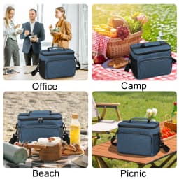 Large Capacity Thermal Insulation Lunch Bag for Men Women Oxford Cloth Food Storage Picnic Bags Tote Portable Cooler Box Bags