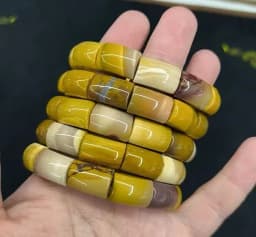 2025 New Natural Red Jasper Obsidian Tigereye Citrine About11*16mm Energy Gemstone Jewelry Bracelet For Women Man Gift Wholesale
