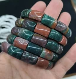 2025 New Natural Red Jasper Obsidian Tigereye Citrine About11*16mm Energy Gemstone Jewelry Bracelet For Women Man Gift Wholesale
