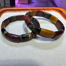 2025 New Natural Red Jasper Obsidian Tigereye Citrine About11*16mm Energy Gemstone Jewelry Bracelet For Women Man Gift Wholesale