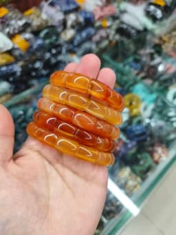 2025 New Natural Red Jasper Obsidian Tigereye Citrine About11*16mm Energy Gemstone Jewelry Bracelet For Women Man Gift Wholesale